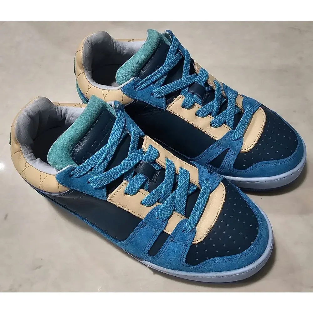 Sia Collective Vulture Sneakers Men's Size 5 Blue Teal Tan Used